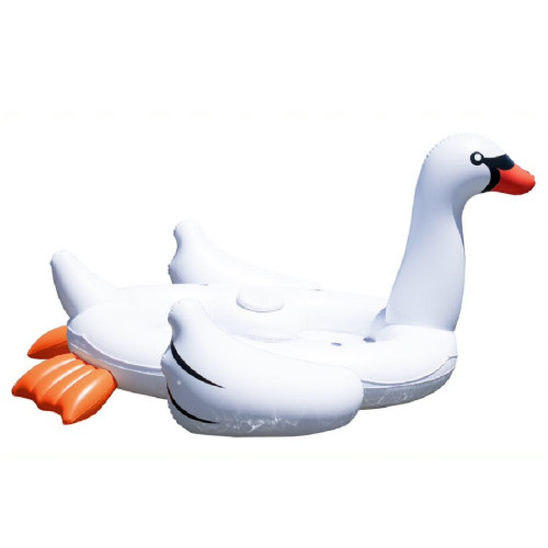 Inflatable Super Swan Oasis Island Float, 153-Inch