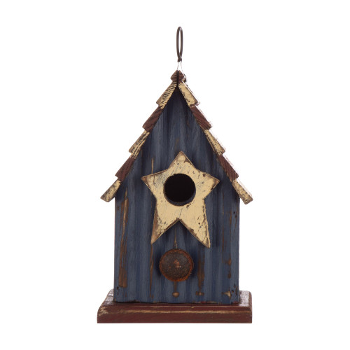 9.06" Rustic Wooden Birdhouse
