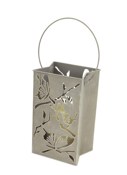 9" Battery Operated LED Flameless Candle Outdoor Lawn Stake Luminary with Butterfly Motif