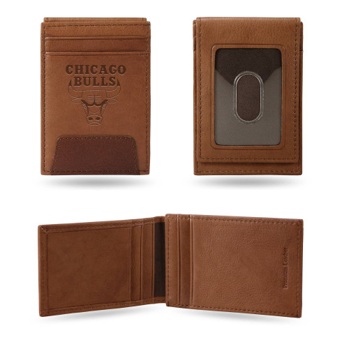 4" Brown NBA Chicago Bulls Front Pocket Wallet