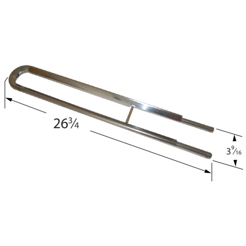 26.75" Stainless Steel U Pipe Burner for Charbroil and Kenmore Gas Grills