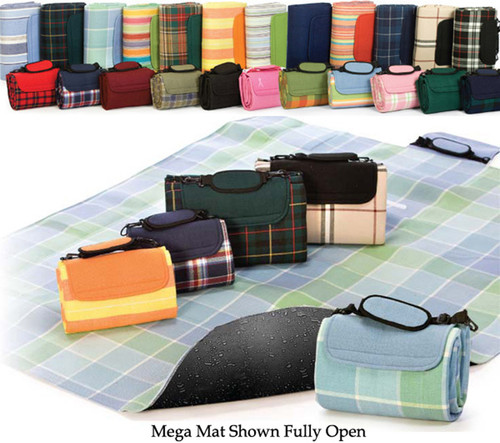 82" Red Yellow and Orange Rectangular Multi-Purpose Padded Waterproof Picnic Mat