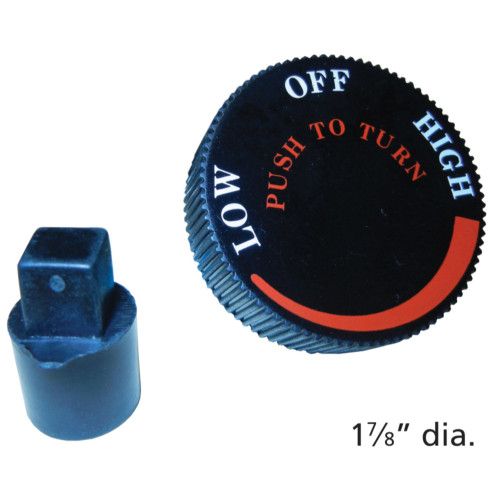 2" Black and Red Plastic Control Knob for Falcon Brand Gas Grills