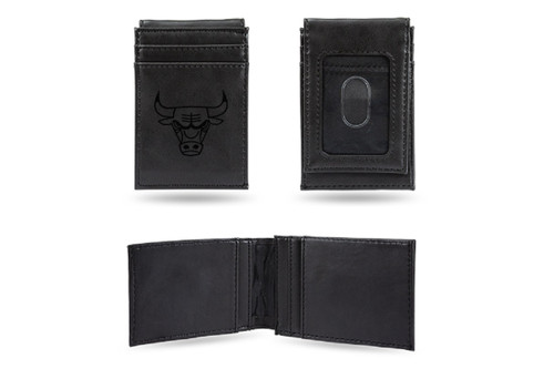 4" Black NBA Chicago Bulls Front Pocket Wallet