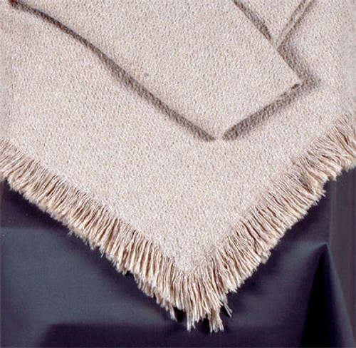 Beige Hemingway Solid Textured Afghan Throw Blanket 50" x 60"