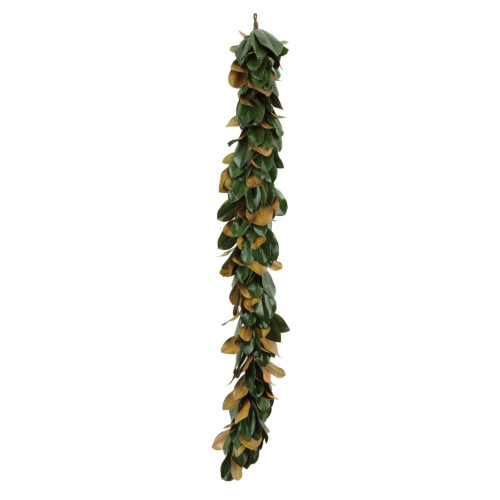 72" Green Contemporary Artificial Magnolia Leaf Christmas Garland