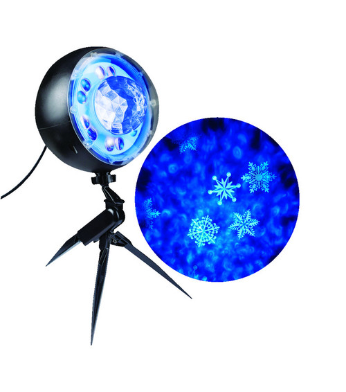 Gemmy Whirl-A-Motion LED Light Show Snowflurry Light Blue/White - Case Of: 6