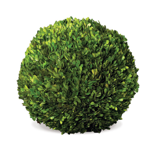 16" Green Contemporary Artificial Boxwood Ball Topiary