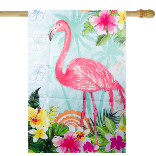 Tropical Flamingo Spring Outdoor House Flag 28" x 40"
