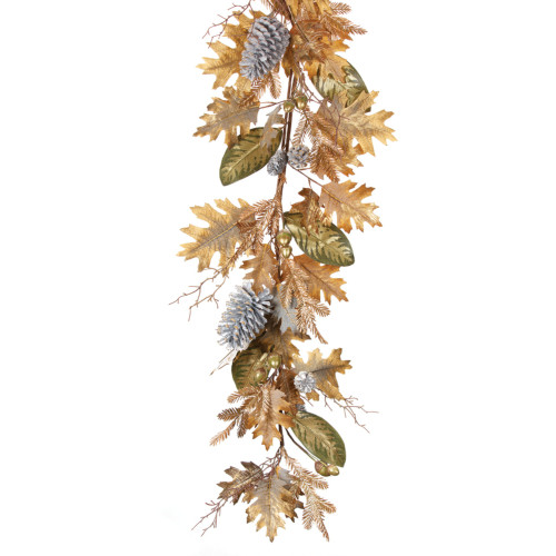 Set of 2 Fall Garland 6'L Plastic/Rattan