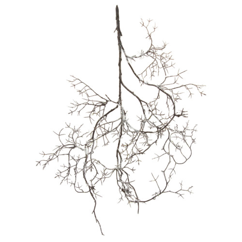 Set of 6 Pale Brown Snowy Artificial Christmas Garland 27"