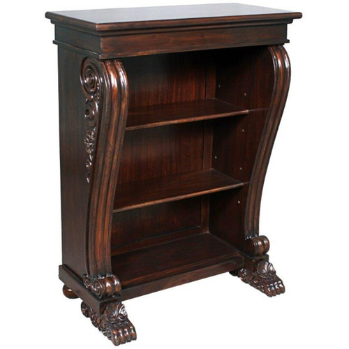 39.5" Brown Traditional George IV 3 Shelf Bookcase