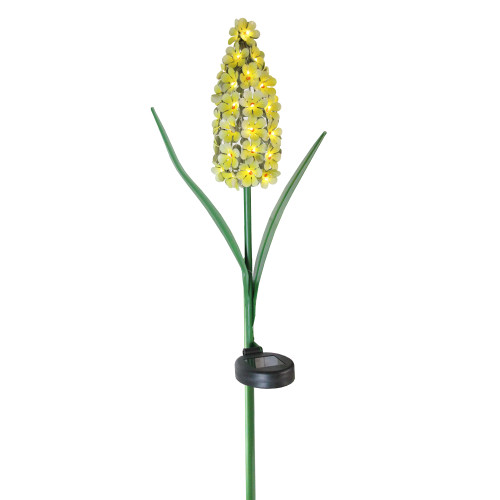 42" Yellow and Orange Mallow Solar Lighted Flower Outdoor Decoration
