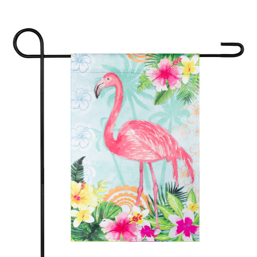 Tropical Flamingo Spring Outdoor Garden Flag 12.5" x 18"