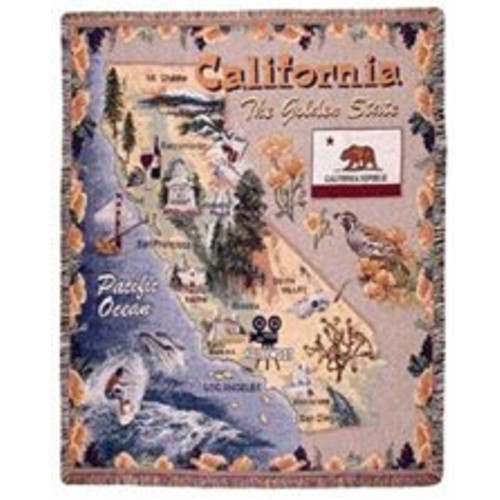 State of California Tapestry Throw Blanket 50" x 60"