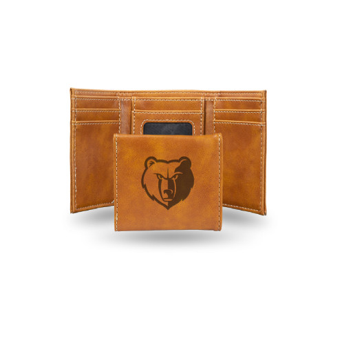 4" Brown NBA Memphis Grizzlies Rectangular Trifold Wallet
