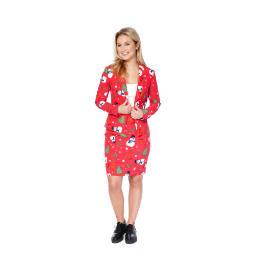 Red and Green Christmiss Women's Adult Christmas Suit - US04