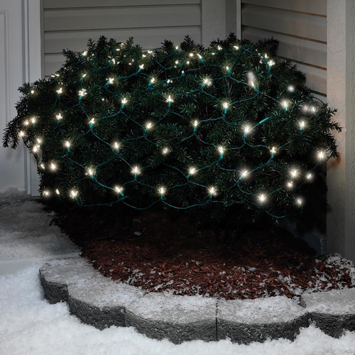 Celebrations Stay-lit LED Mini Cool White 100 count Net Christmas Lights - Case Of: 1;