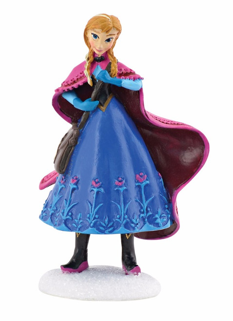 3.25" Blue and Magenta Purple Disney Frozen Anna Christmas Figurine