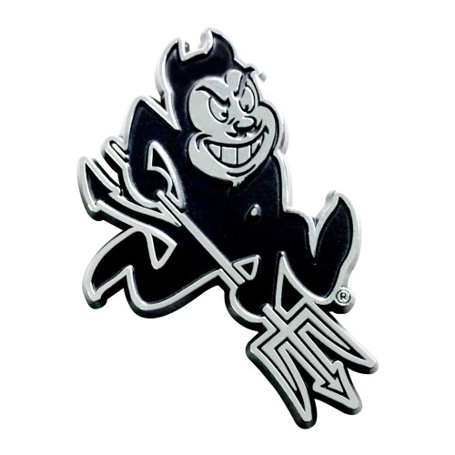 3" Stainless Steel and Black NCAA Arizona Sun Devils 3D Emblem