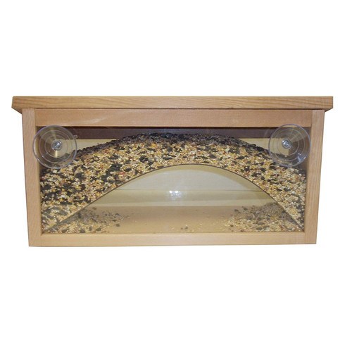 17.25” Brown and Clear Deluxe Windowsill Feeder - 33480067