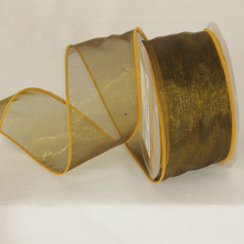 Soft Pine Organza Wired Craft Ribbon 2" x 27 Yards