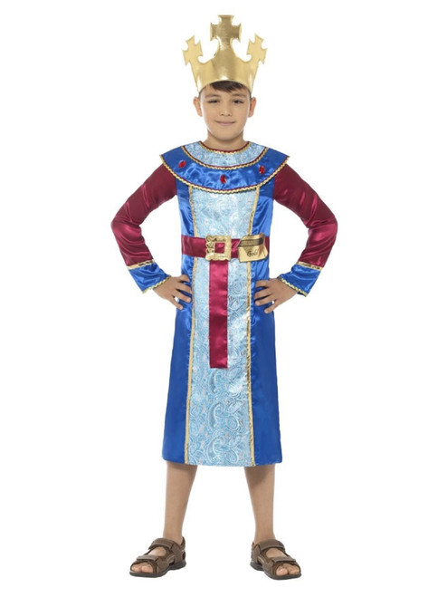 42" Blue and Red King Melchior Boy Child Christmas Costume - Medium