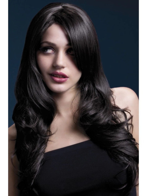 26" Brown Fever Nicole Soft Wave Side Parting Women Adult Halloween Wig Costume Accessory - One Size