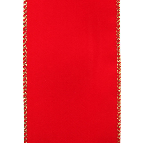 Bright Red Solid Christmas Wired Craft Ribbon 2.5" x 150 Yards