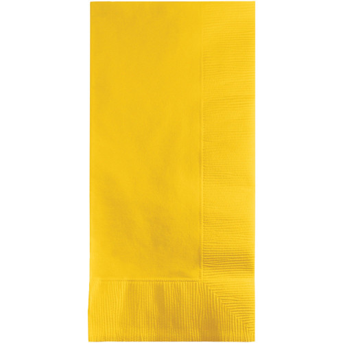 Club Pack of 600 School Bus Yellow 2-Ply Disposable Party Paper Guest Napkins 8"