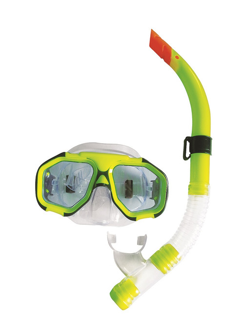 Set of 2 Lime Green Scuba Mask and Snorkel Dives 16" - 32149890