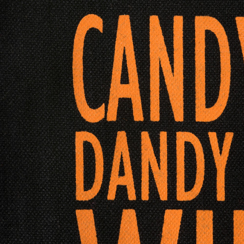 Set of 2 Black and Orange Halloween Theme Wine Bags 14"