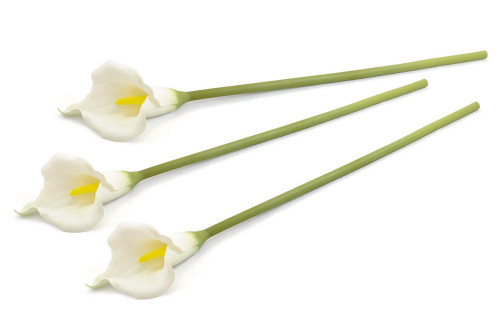 Set of 3 White Artificial Long Stem Calla Lilies 26"
