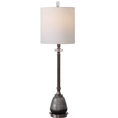 36" Silver Nickle Accent Indoor Table  Lamp
