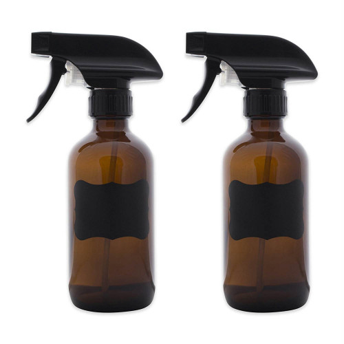8" Set of 2 Amber Glass Spray Bottle - 34292984