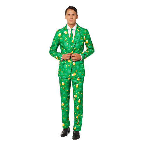 Green and Yellow Men's Adult St. Patrick's Day Icons Suit - Extra-Large