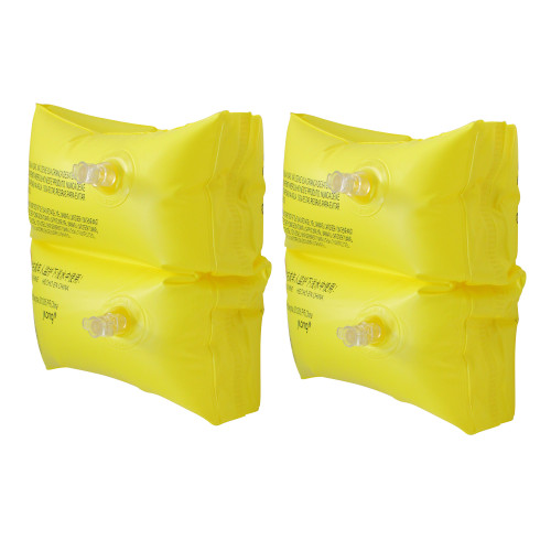 Set of 2 Inflatable Yellow Swimming Pool Arm Floats, 8-Inch