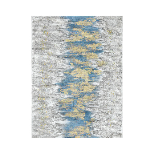 35.43" Blue, Grey, and Gold Riptide Wall Decor