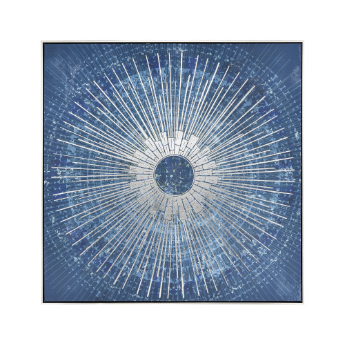 40” Blue Quetzalcoatl Square Wall Print