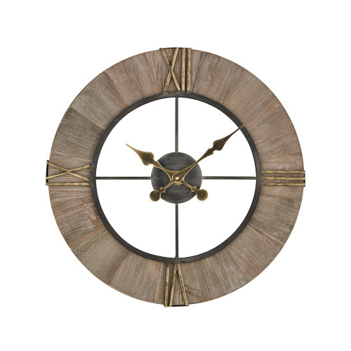 24.4" Gold and Gray Old Boy Wall Clock