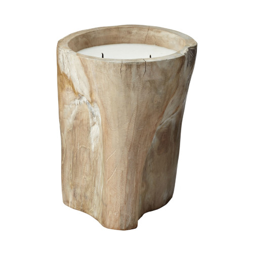 12” Light Brown Pepper Log Candle - Medium