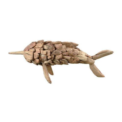 9” Light Brown Wooden Swordfish Cabo Pulmo