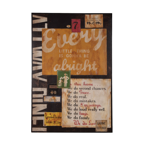 54" Hand-Painted Global Graphics II