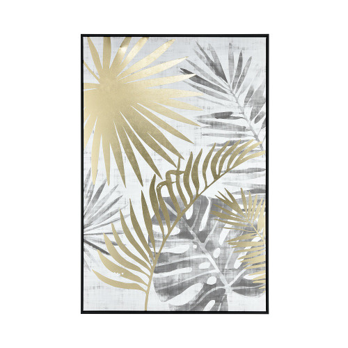 47.24" White, Grey, and Gold Coconut Grove Wall Decor