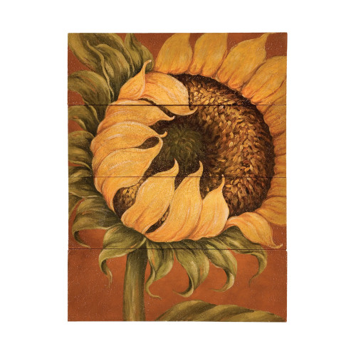 48" Hand-Painted Tuscan Sunflower Design Rectangular Wall Art - 33664534