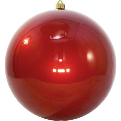 Shiny Candy Red Shatterproof Christmas Ball Ornament 12" (300mm)