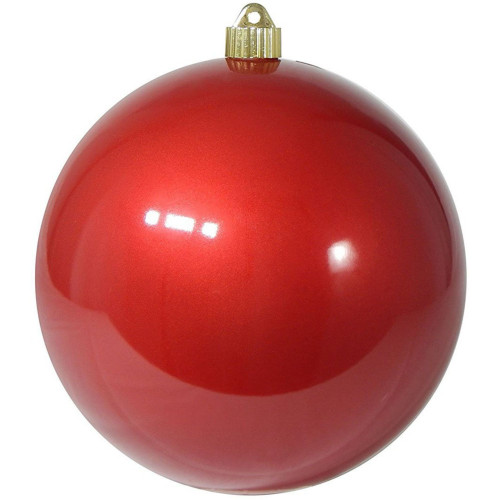 Shiny Candy Red Shatterproof Christmas Ball Ornament 8" (200mm)