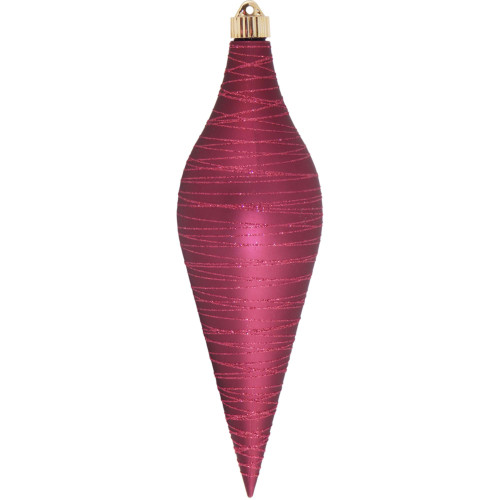 Bayberry Pink Shatterproof Christmas Long Drop Ornament 12.5" (320mm)