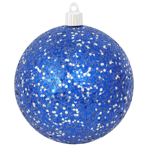 4ct Blue and Silver Shatterproof Christmas Ball Ornaments 4.75" (120mm)