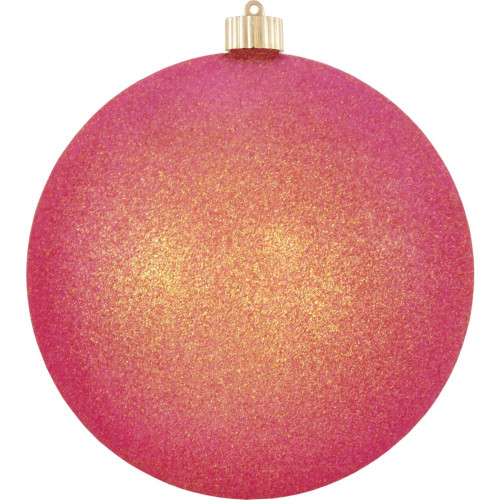 Glitter Red Shatterproof Christmas Ball Ornament 8" (200mm)